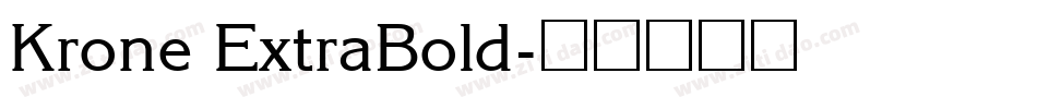 Krone ExtraBold字体转换